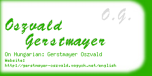 oszvald gerstmayer business card
